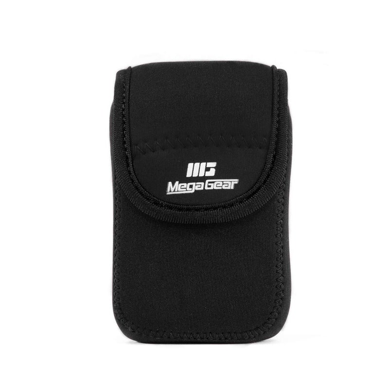 MegaGear Ultra Light Neoprene Camera Case, with Carabiner Compatible with Sony Cyber-Shot DSC-W800 - Black - Image 1